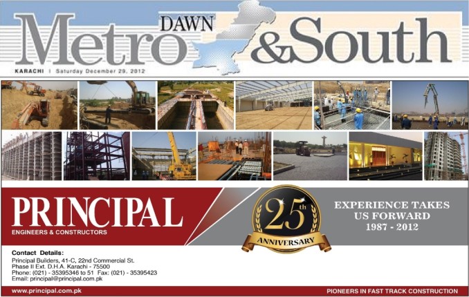 25th Anniversay - Dawn Metro Front Page 29/12/2012