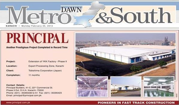 Dawn Metro Front Page 25-02-2013 YKK Factory EPZ