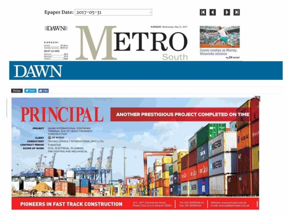 Dawn Metro Front Page 31-05-2917 QICT